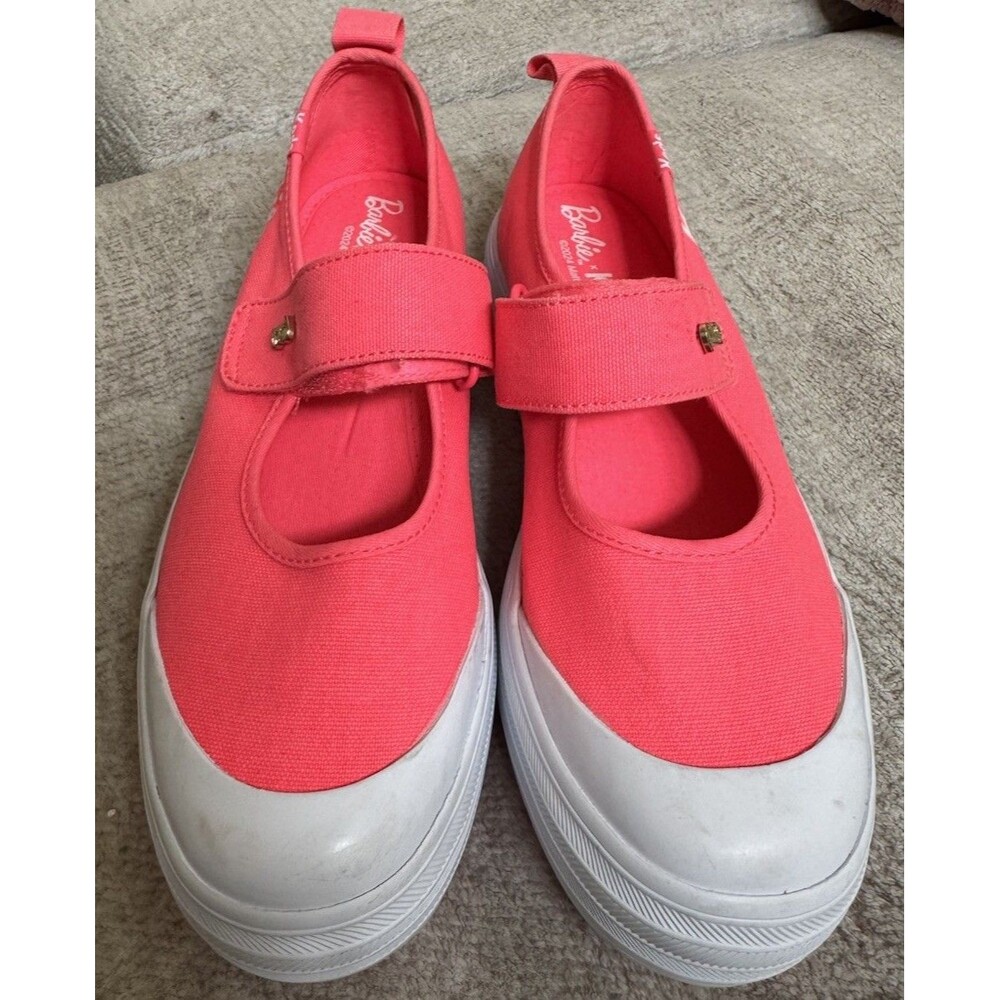 Keds x Barbie Platform Mary Jane Pink Canvas Sneakers Women's Size 7 NWOB